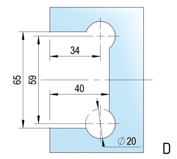 Shower door hinge glass to wall - Image 4
