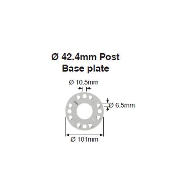 42.4mm Balustrade Post Fully Assembled 1100mm Long - Open Top - Image 2