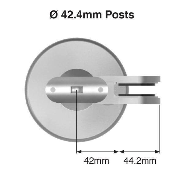 42.4mm Balustrade Post Fully Assembled 978mm Long - Open Top - Image 5