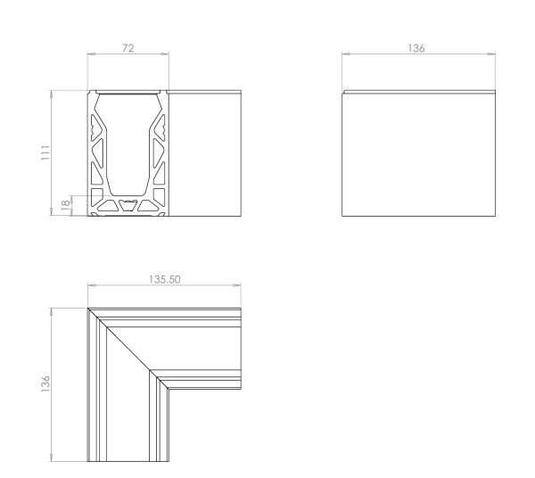 Posiglaze pre formed 90° Corner - Image 3