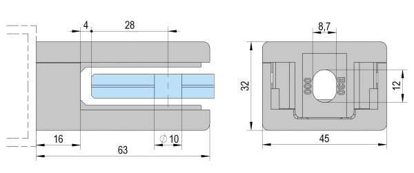 Standard Glass Clamp Raw Zinc (box of 4) - Image 2