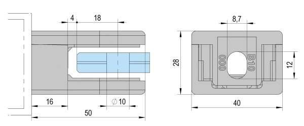 Mini Glass Clamp Chrome Plated (box of 4) - Image 2