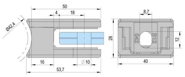 Mini Glass Clamp Chrome Plated (box of 4) - Image 3