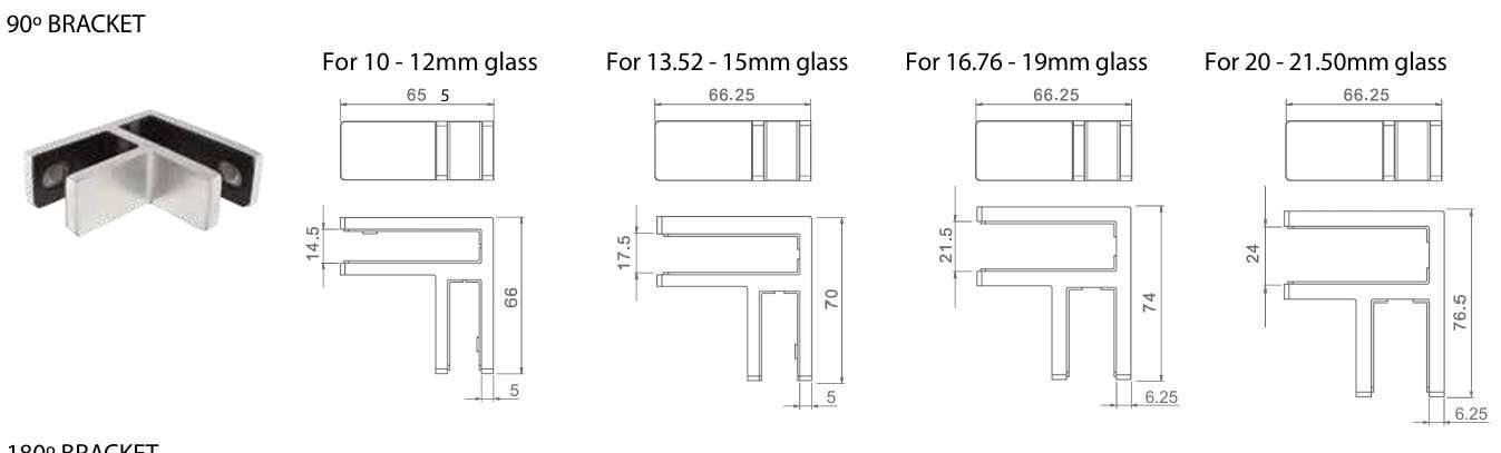 Balustrade Glass Stiffener - Glass to Glass 90° - Image 3