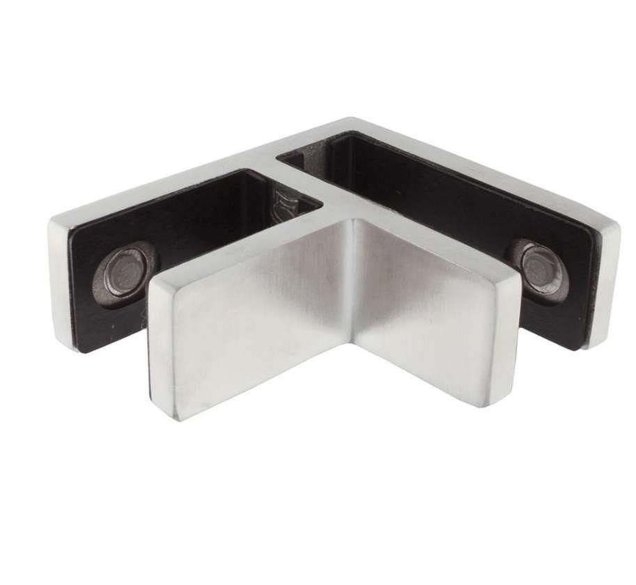 Balustrade Glass Stiffener - Glass to Glass 90°