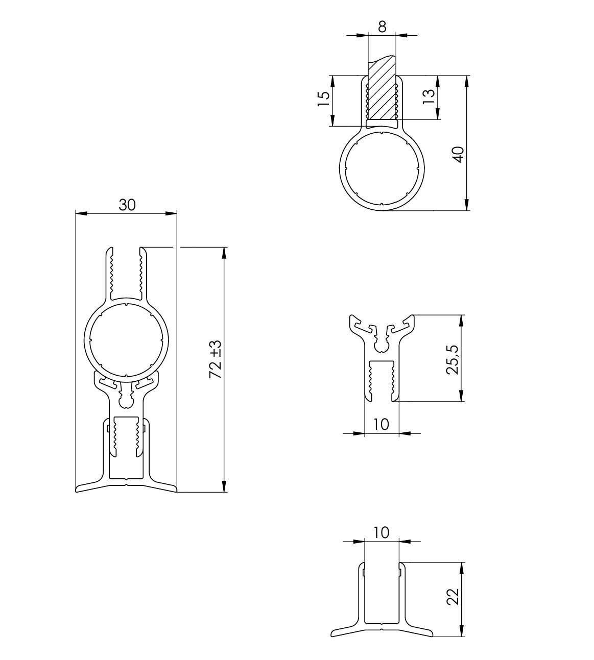 Aqua Light Full height shower door hinge - Image 2